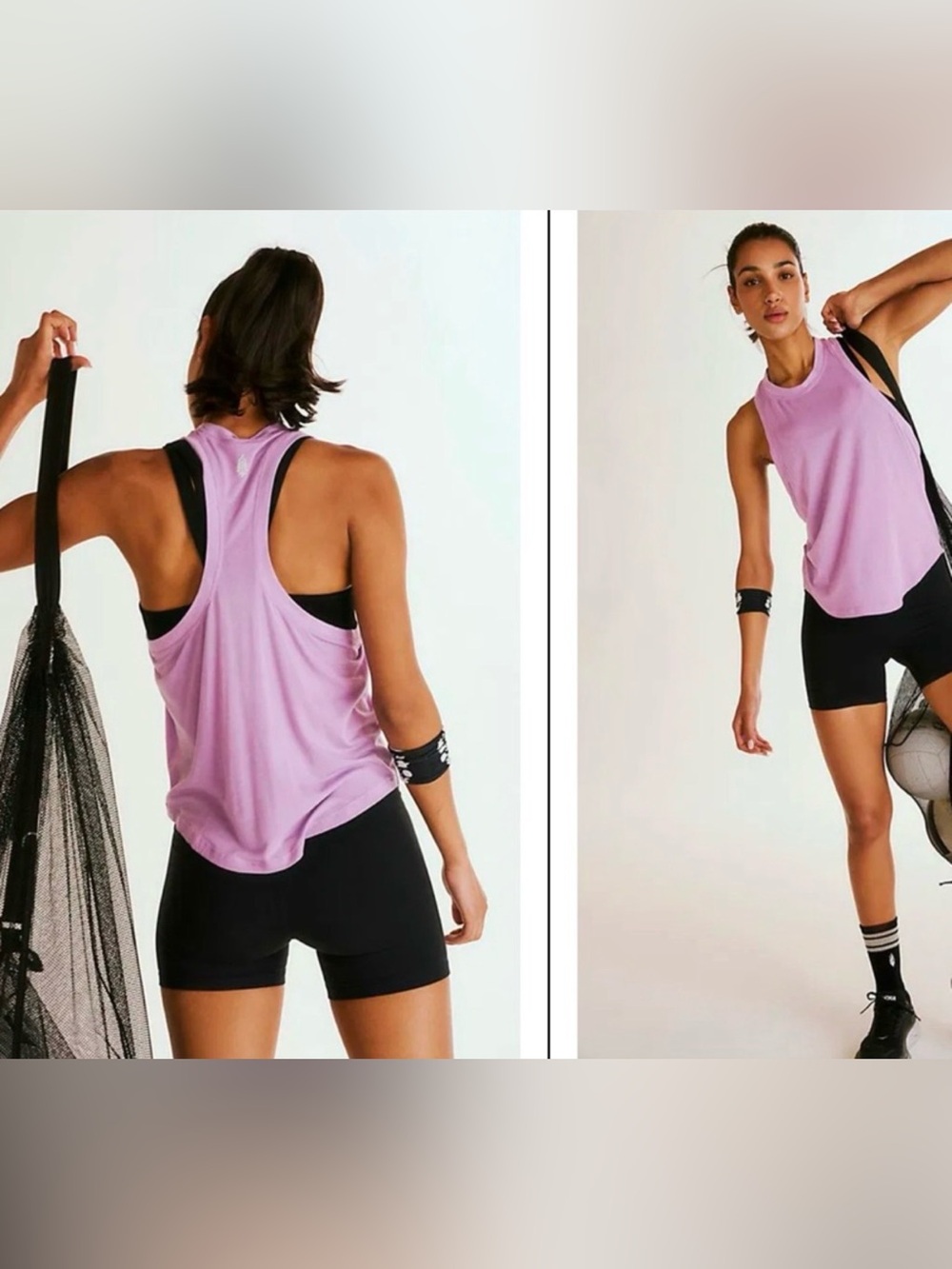 FP Movement Free People Lavender Endurance Run Tank Top Light Purple XS/S Flaw